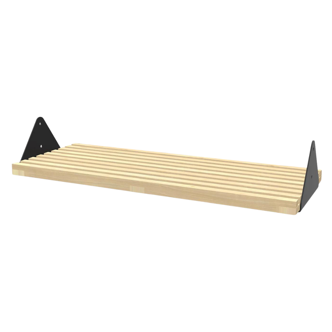 Branch Modular Slatted Shelf Blonde Ash/Black Brackets - Gus Modern at Batten Home