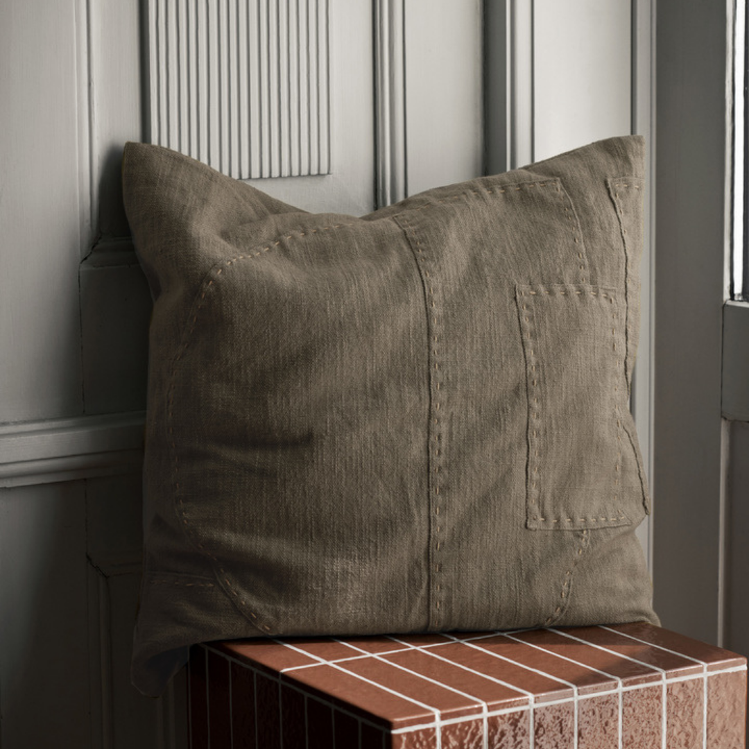 Darn Cushion - Dark Taupe