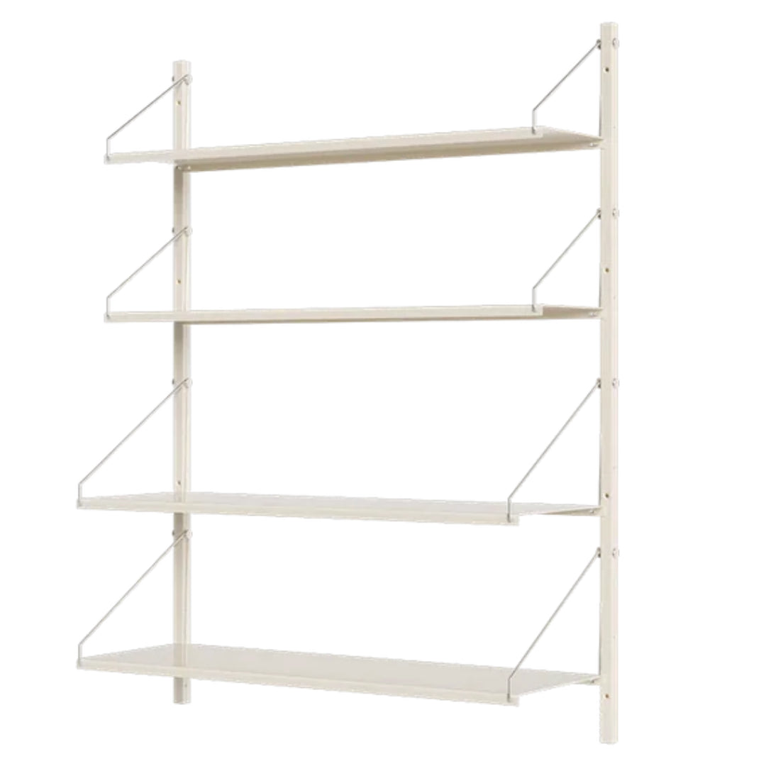 Shelf Library Single Section │ H42.7 │ Warm White Steel