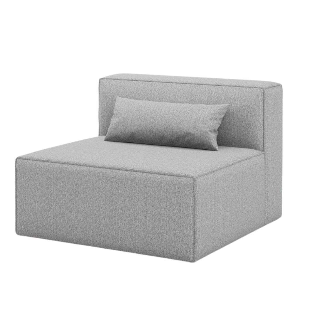 Mix Modular Armless Chair Parliament Stone - Gus Modern at Batten Home