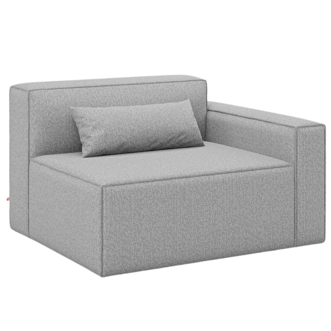Mix Modular Right Arm Parliament Stone - Gus Modern at Batten Home