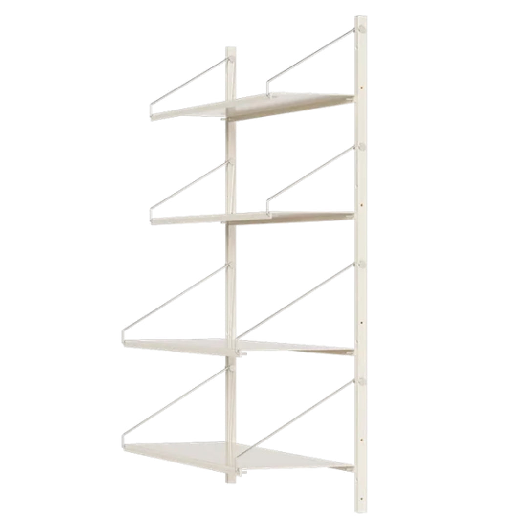 Shelf Library Single Section │ H42.7 │ Warm White Steel