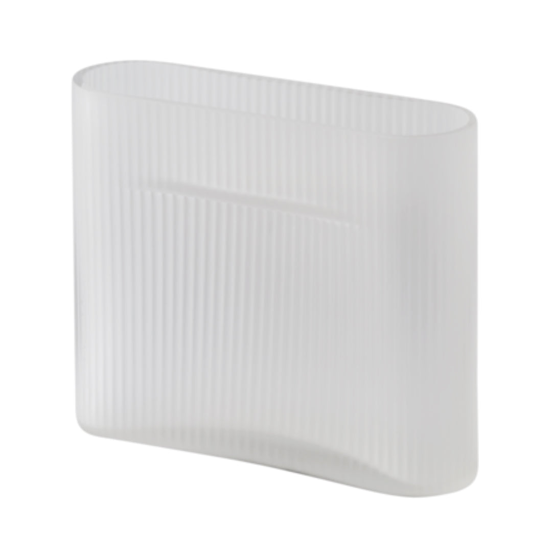 Ridge Vase Frosted Glass - Batten Home