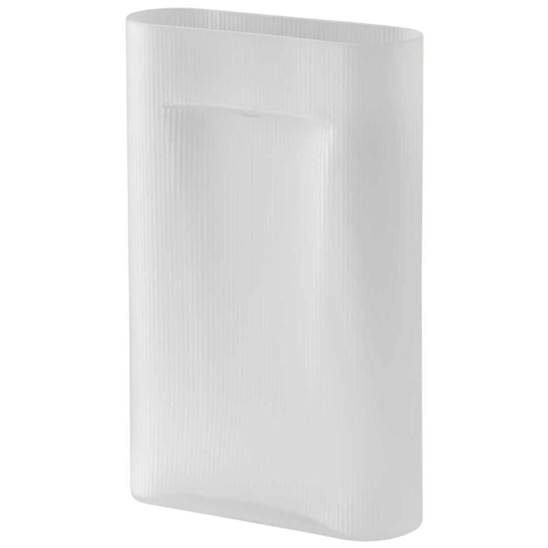 Ridge Vase Frosted Glass - Batten Home