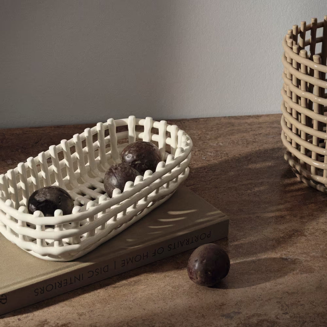 Ferm Living Oval Ceramic Basket - Batten Home