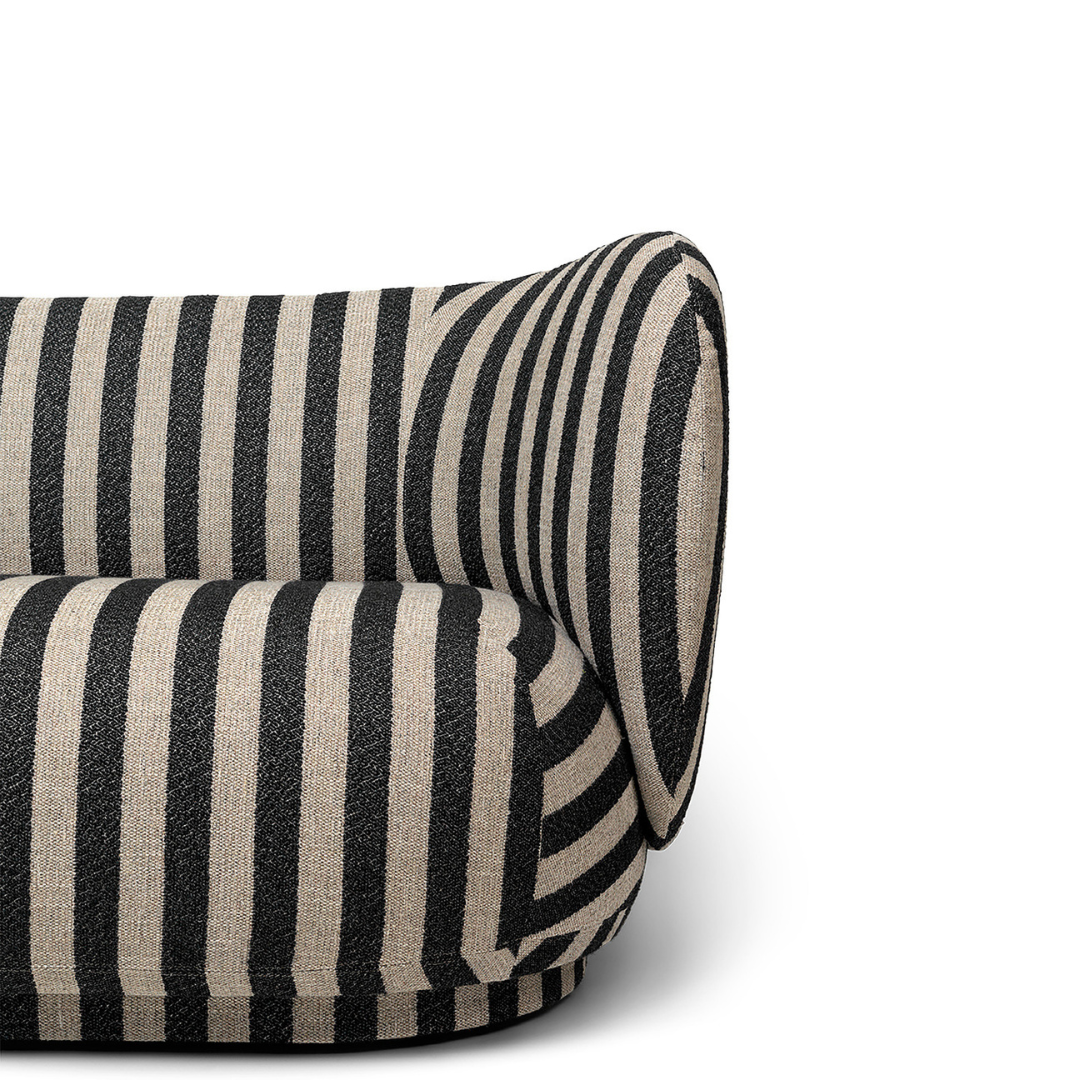 Rico 2-Seater Sofa - Louisiana Sand/Black