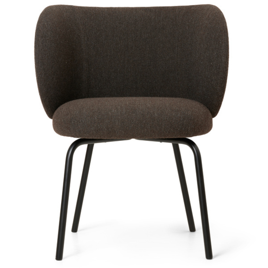 Rico Dining Chair - Hallingdal Dark Grey Brown/Black