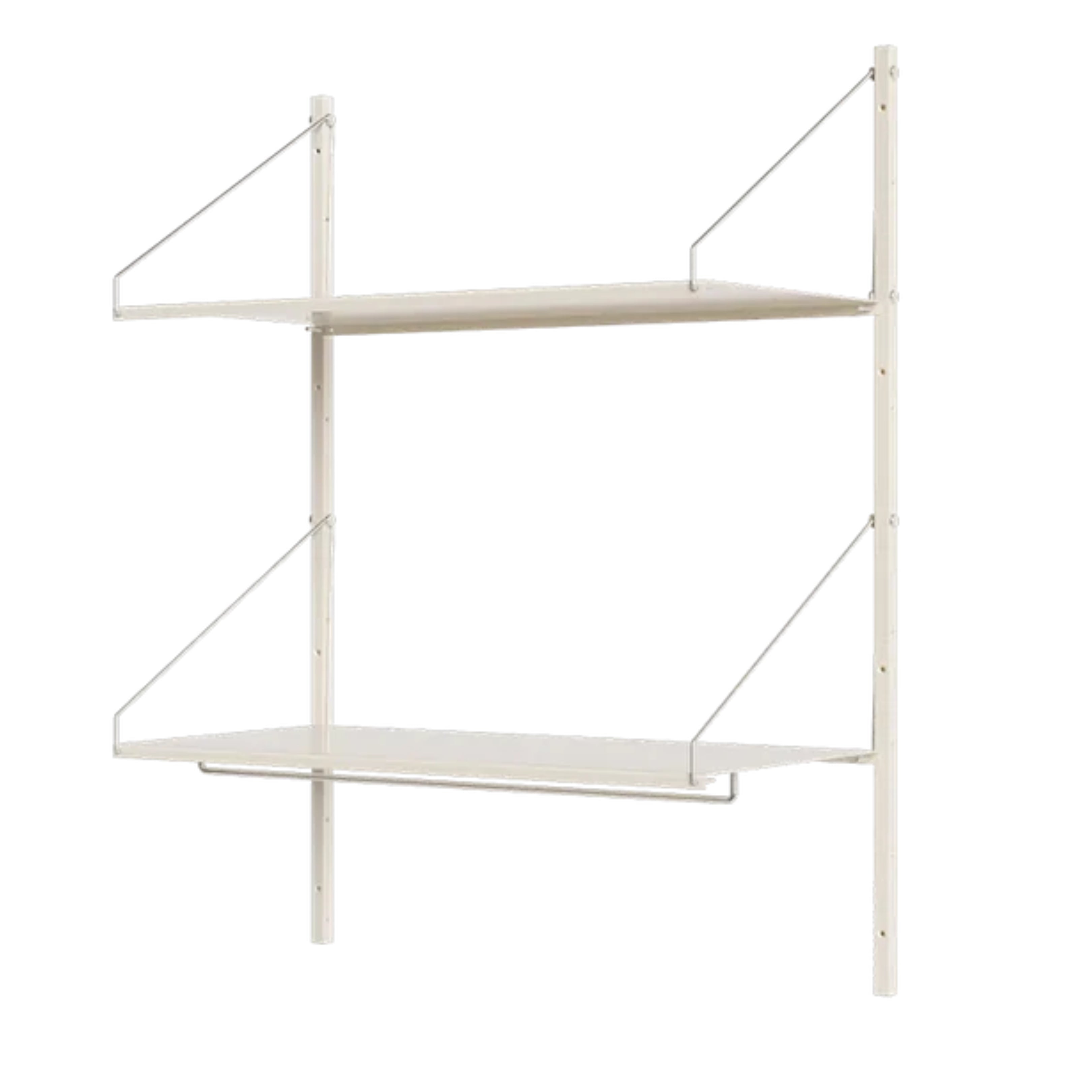 Shelf Library Hanger Section │ H42.7 │ Warm White Steel