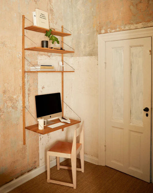 Shelf Library Desk Section │ H72 │ Natural Oak