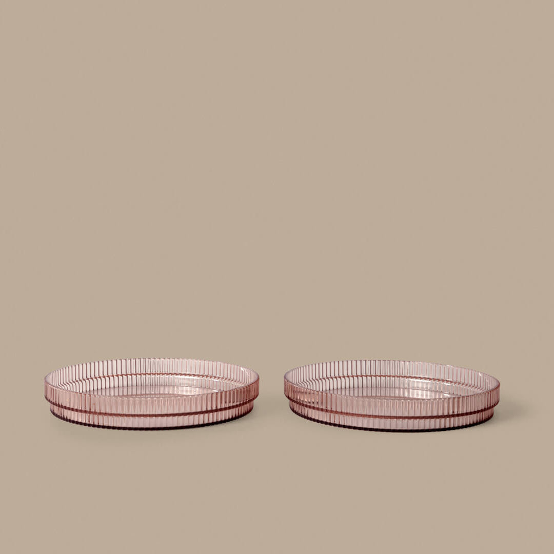 Ferm Living Ripple Kids Plates - Set of 2 - Blush - Batten Home