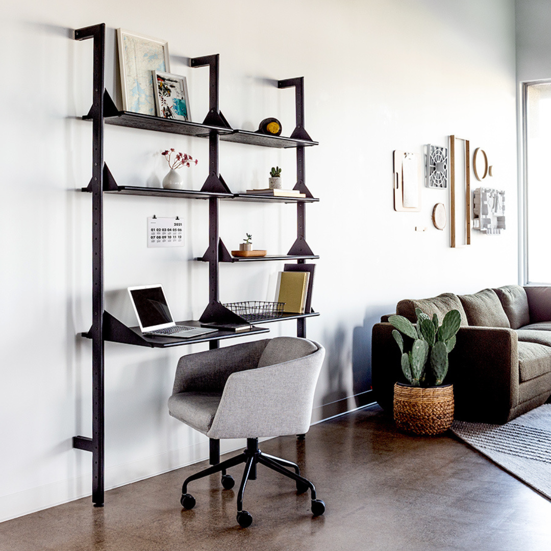 Branch-2 Shelving Unit with Desk