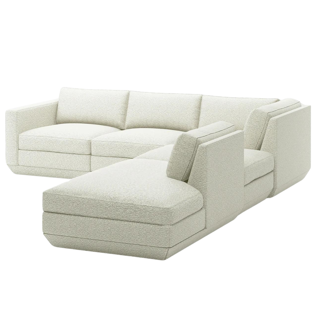 Podium Modular 5-Pc Seating Group A Copenhagen Fossil RF - Gus Modern at Batten Home