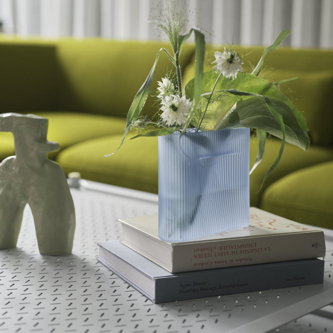 Ridge Vase Frosted Glass