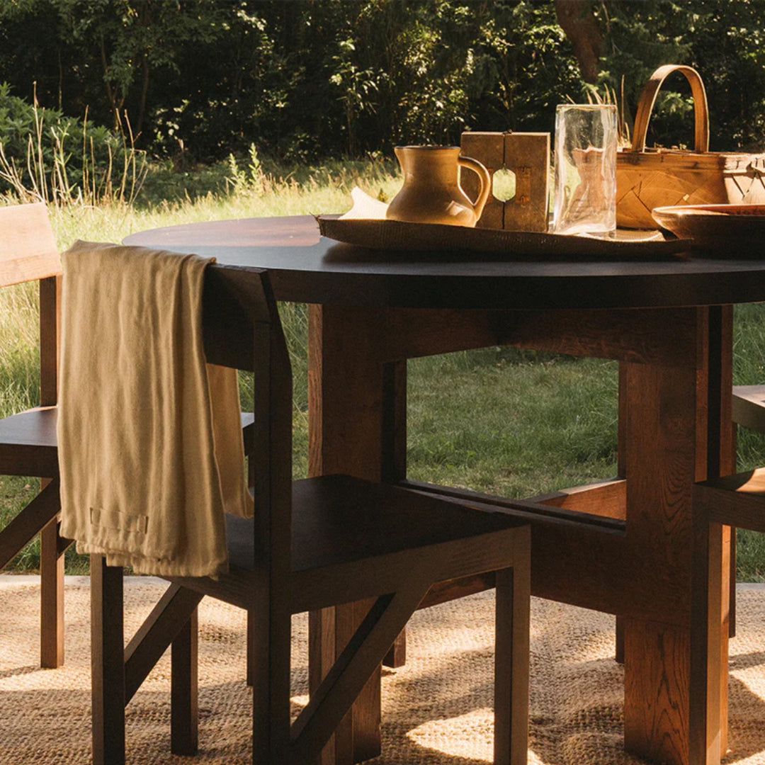 Farmhouse Round Trestle Table