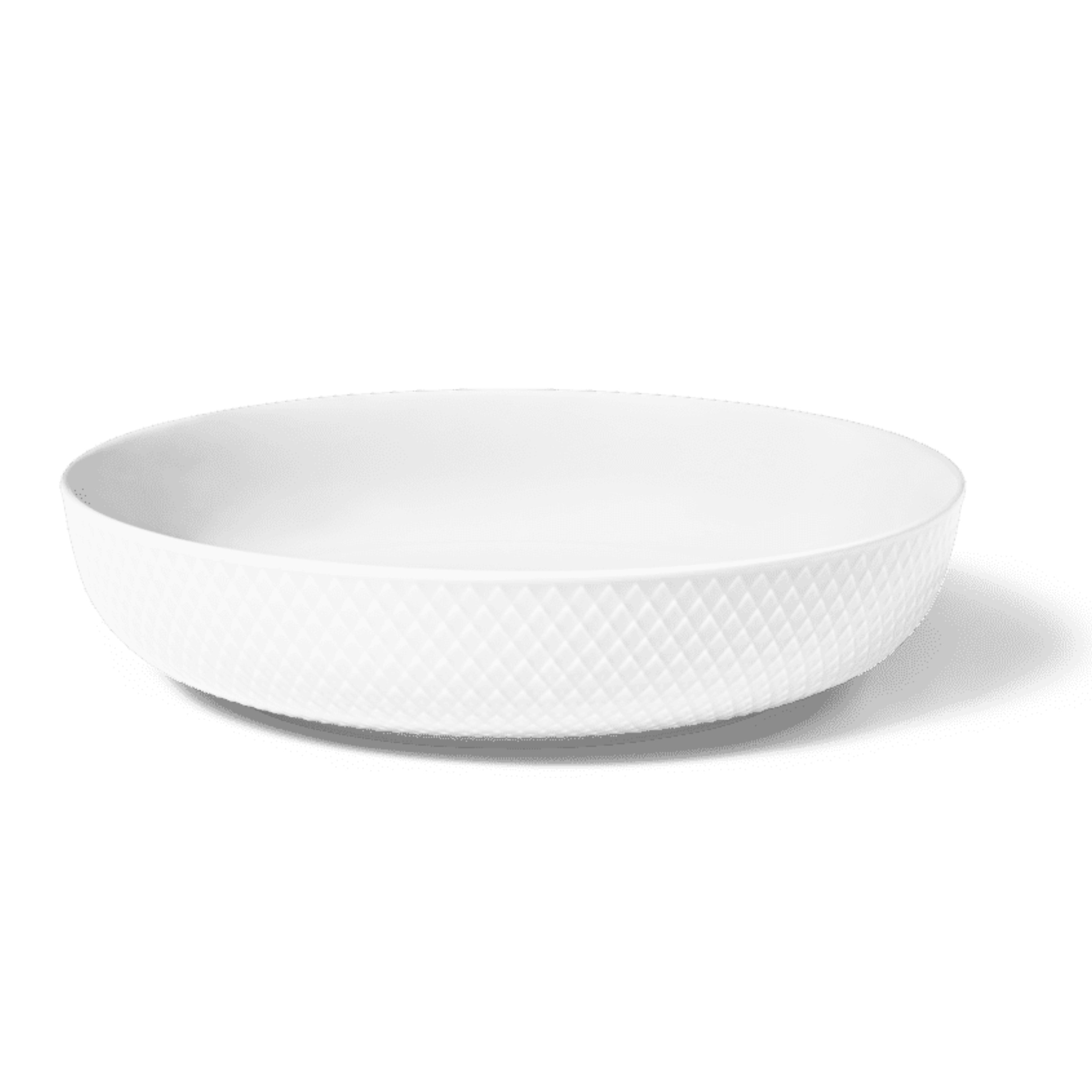 Lyngby Porcelain Rhombe Serving Bowl 28 White