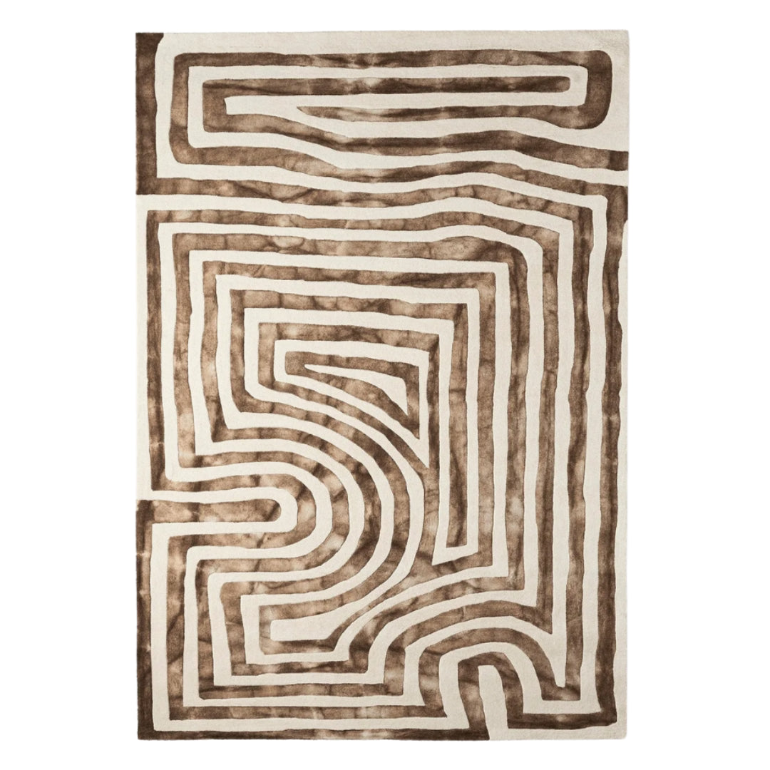 Psychedelic Labyrinth Dip Dye Rug