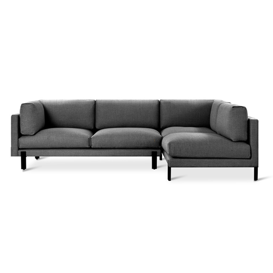 Silverlake Sectional Andorra Pewter Right Facing - Gus* Modern