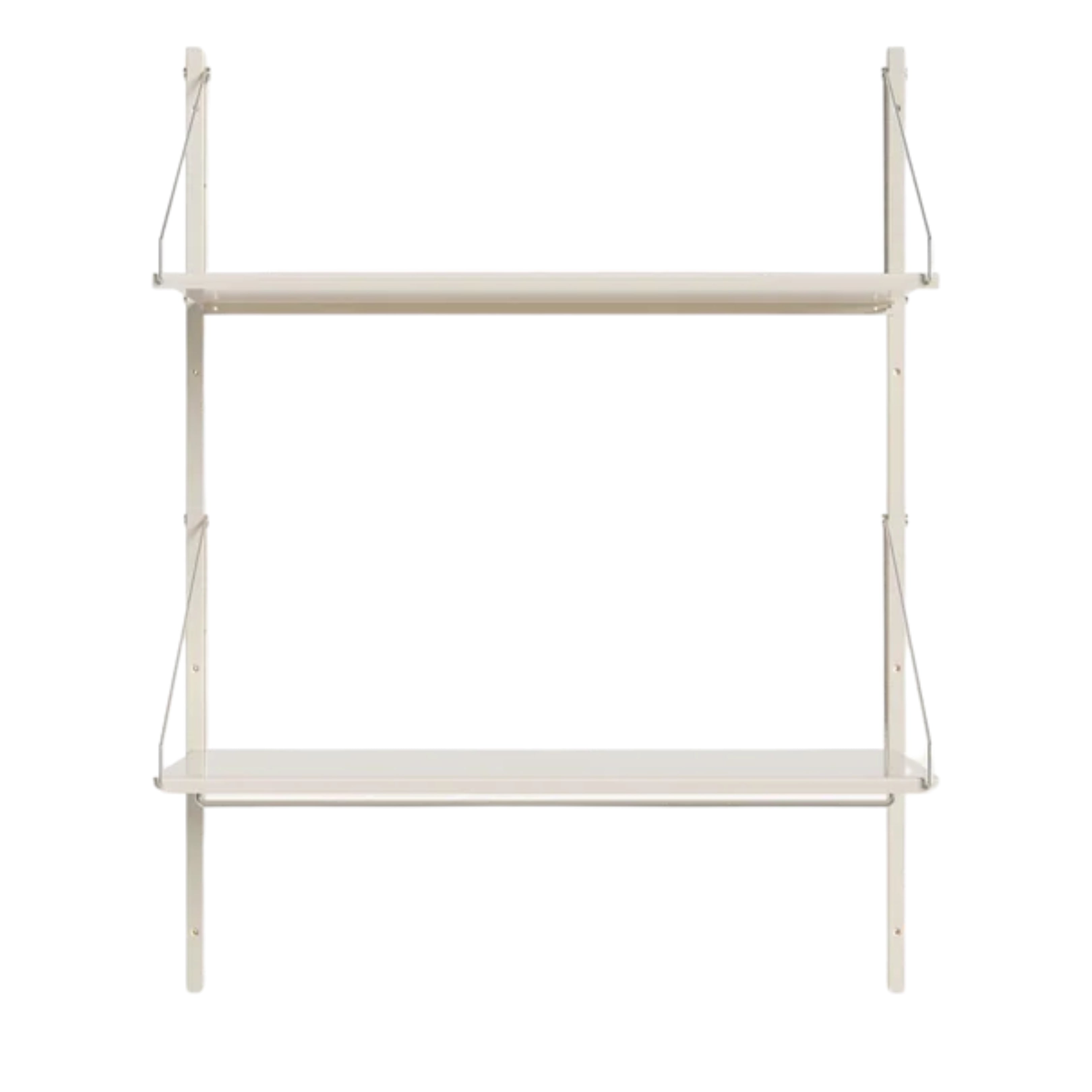 Shelf Library Hanger Section │ H42.7 │ Warm White Steel