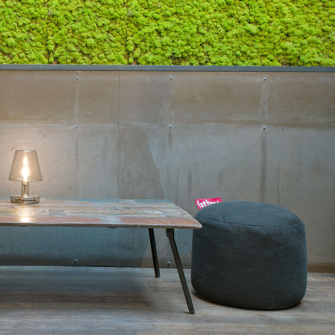 Point Stonewashed Pouf Ottoman