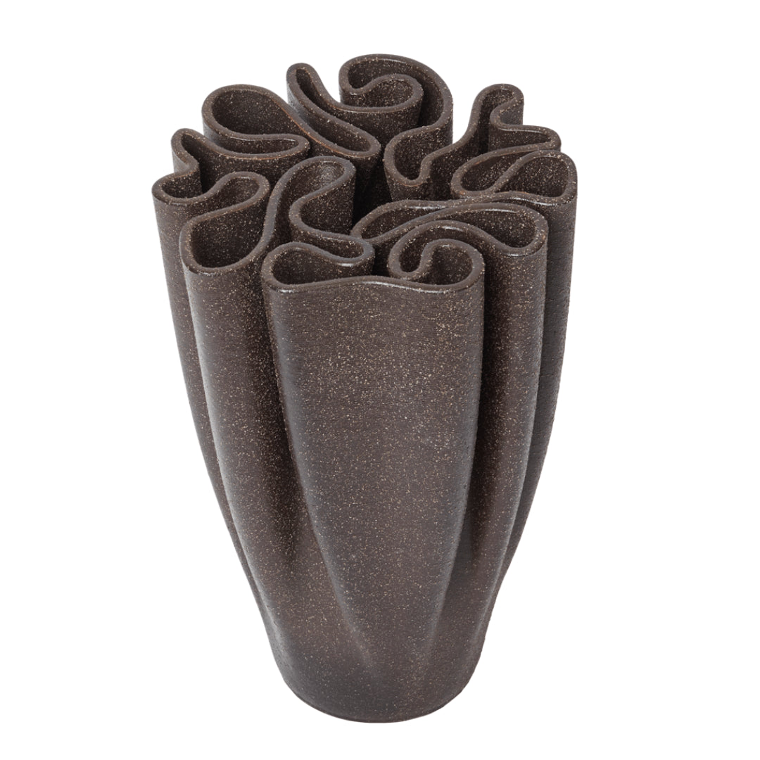 Ferm Living Dedali Vase - Dark Brown - Batten Home