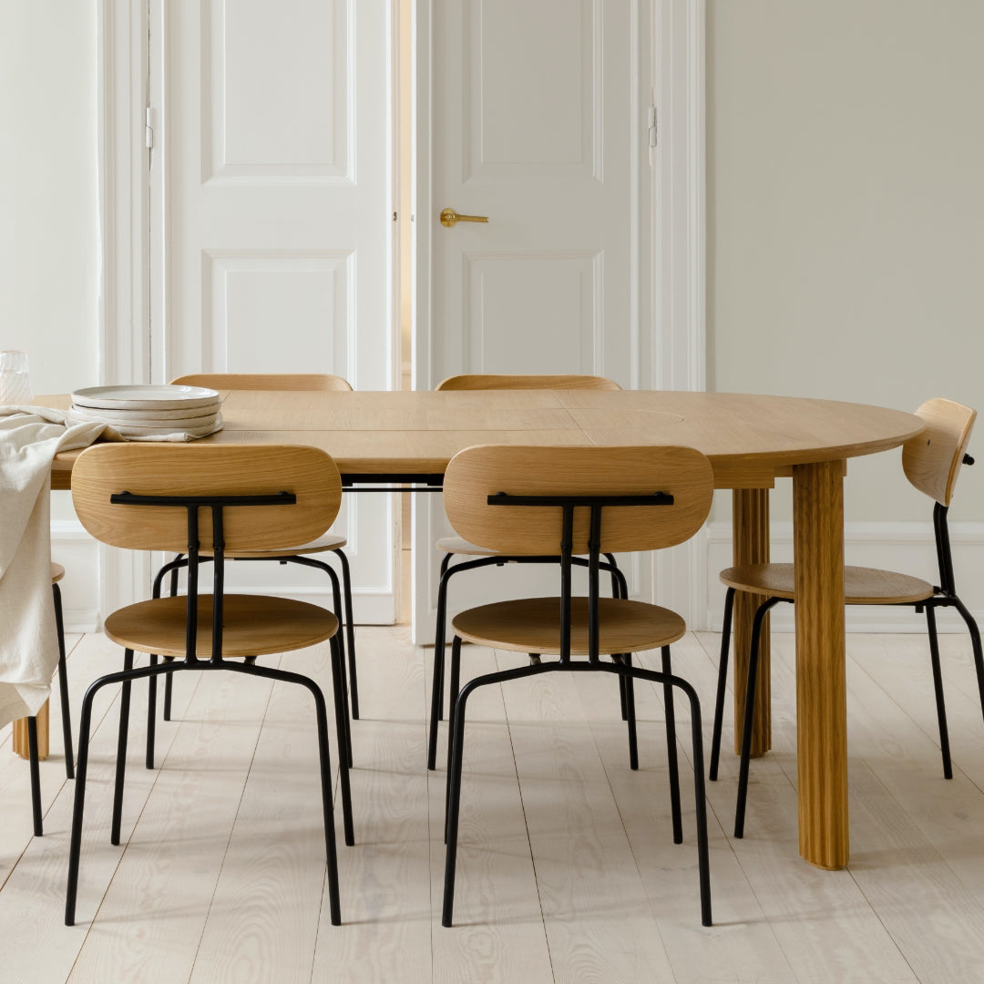 UMAGE Comfort Circle Extendable Dining Table Batten Home