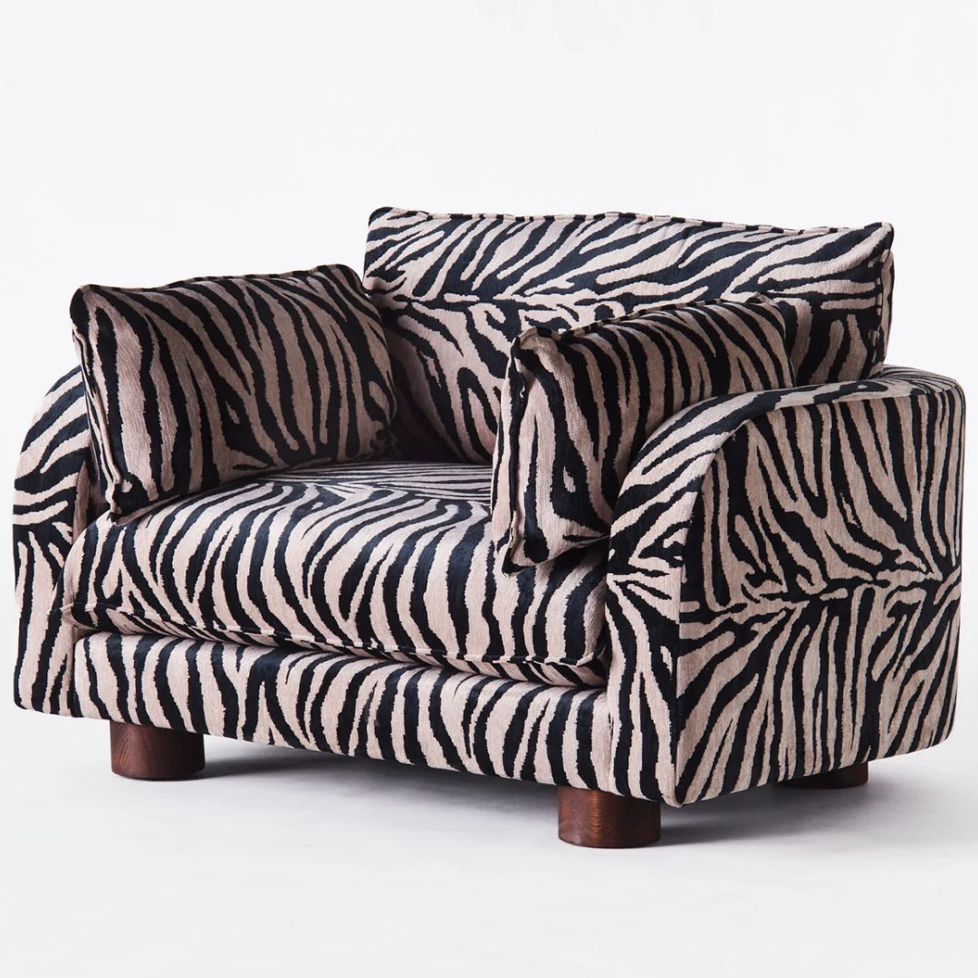 Miles Love Seat Zebra