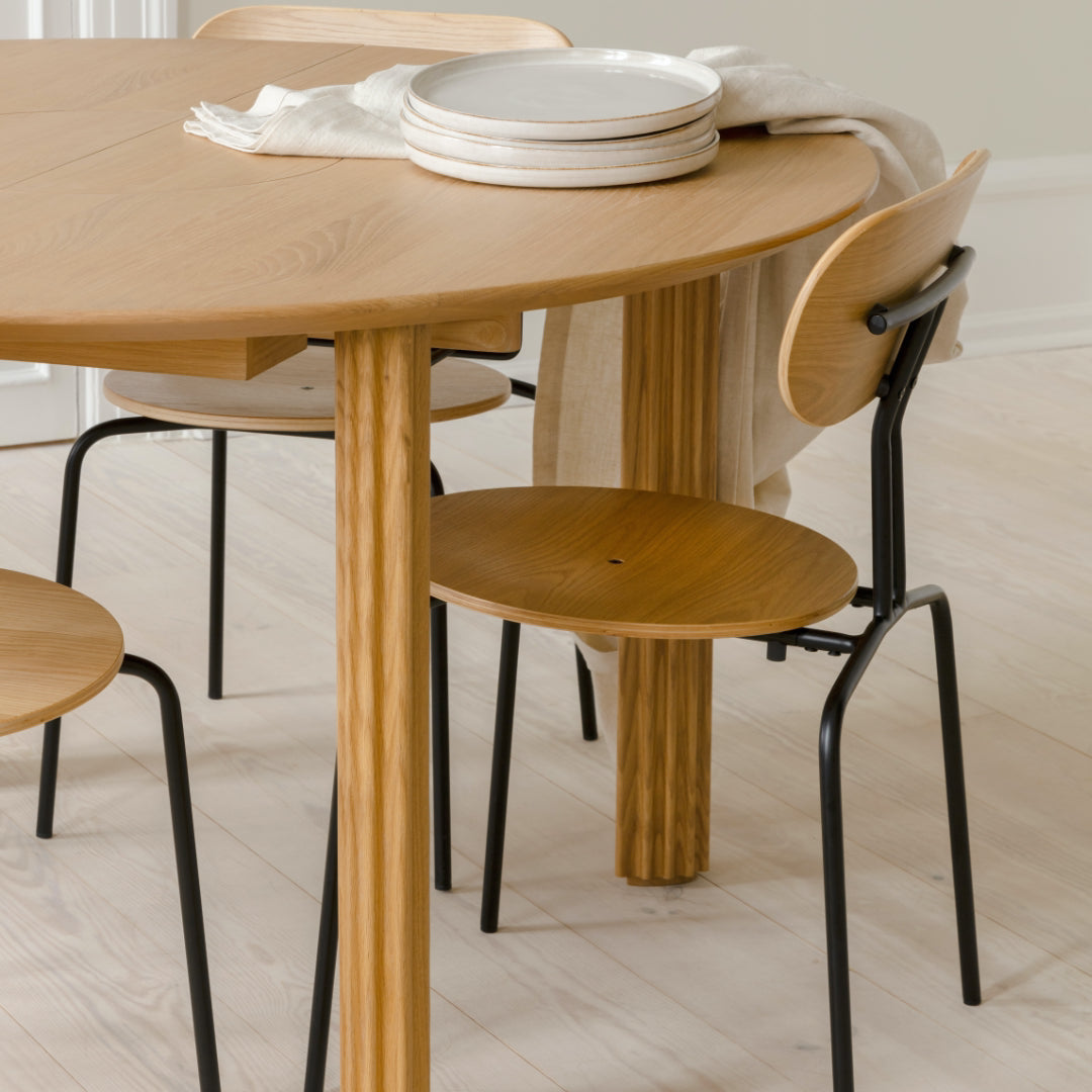 UMAGE Comfort Circle Extendable Dining Table Batten Home
