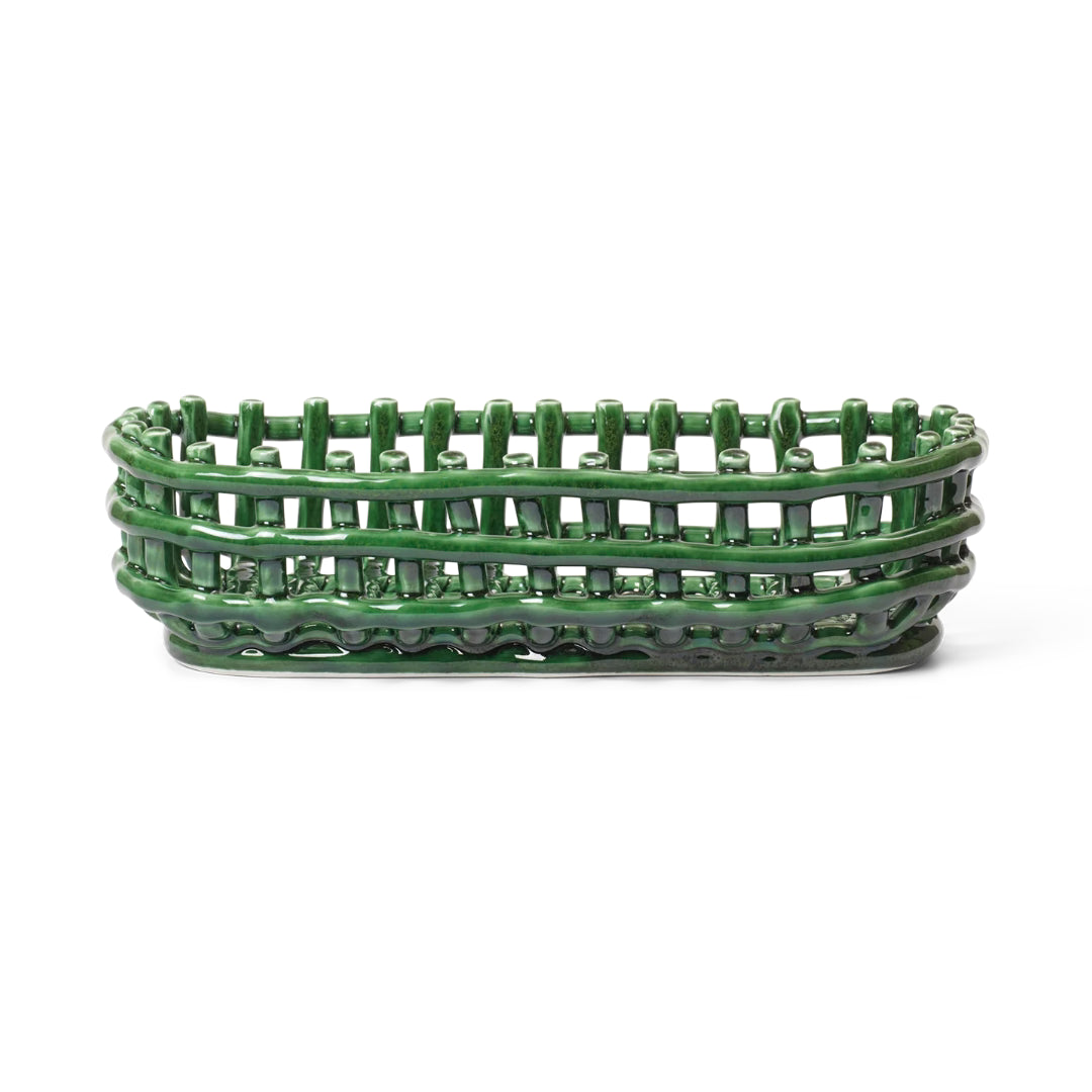 Oval Ceramic Basket - Batten Home
