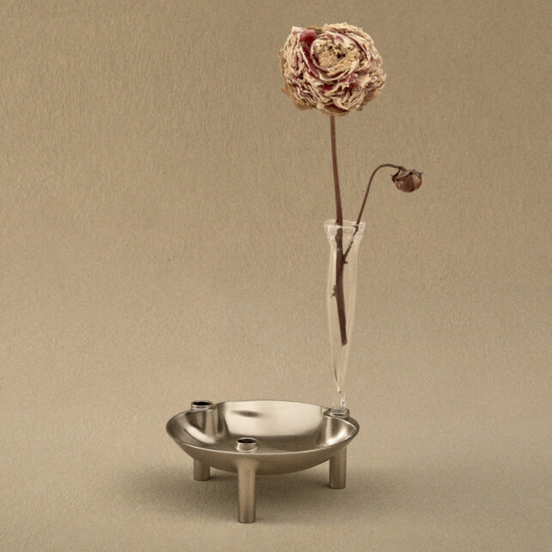 STOFF Nagel Bowl, Brushed Chrome - Batten Home