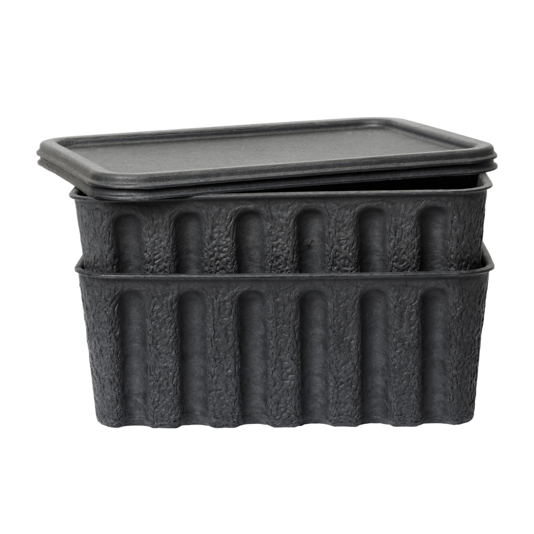 Large Paper Pulp Boxes | Set of 2