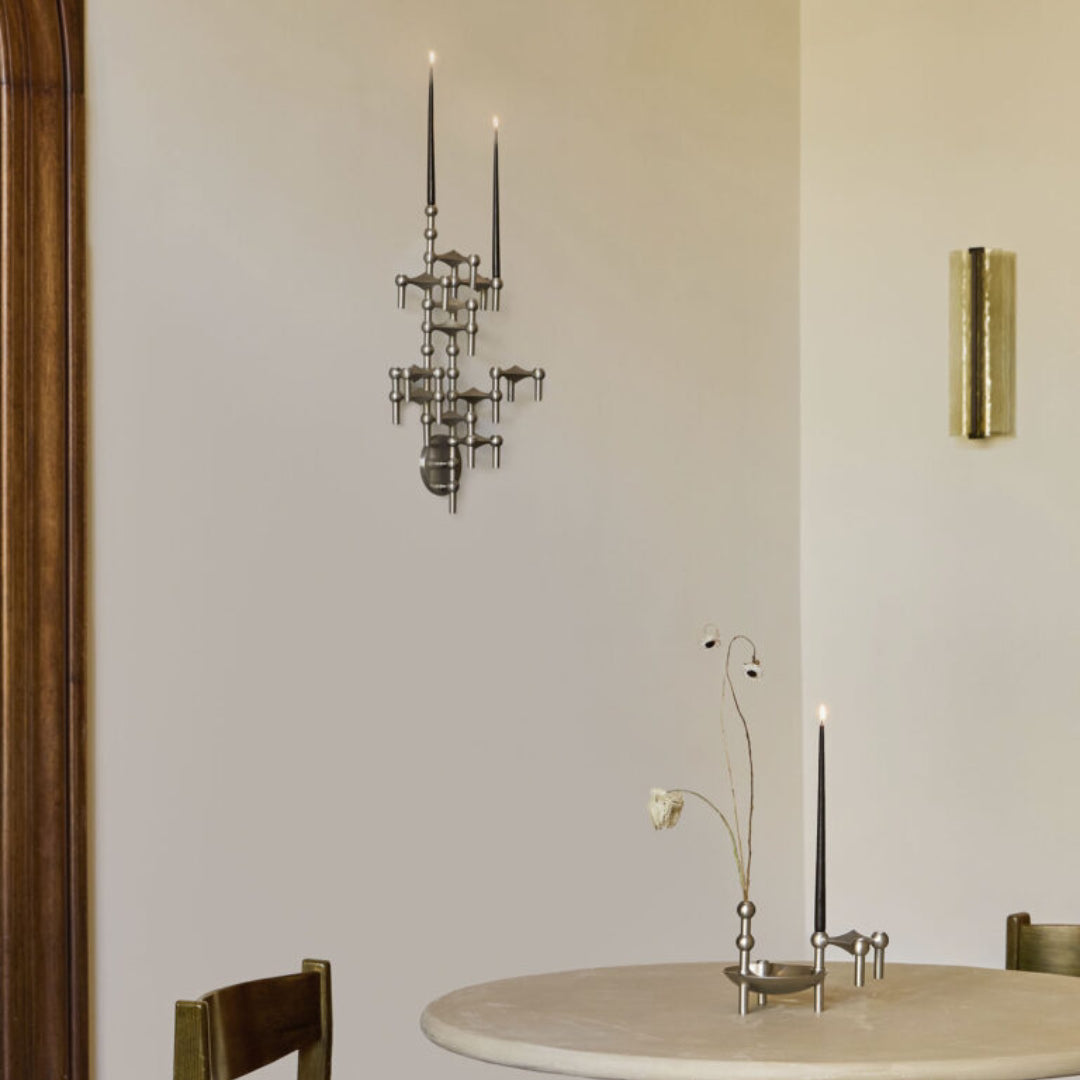 STOFF Nagel Wall Hanger, Brushed Chrome - Batten Home