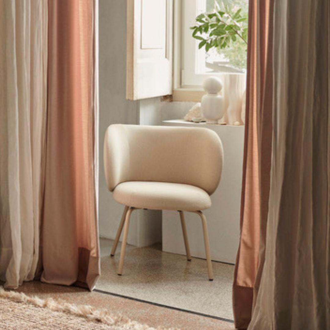 Rico Dining Chair - Hallingdal Dark Grey Brown/Black