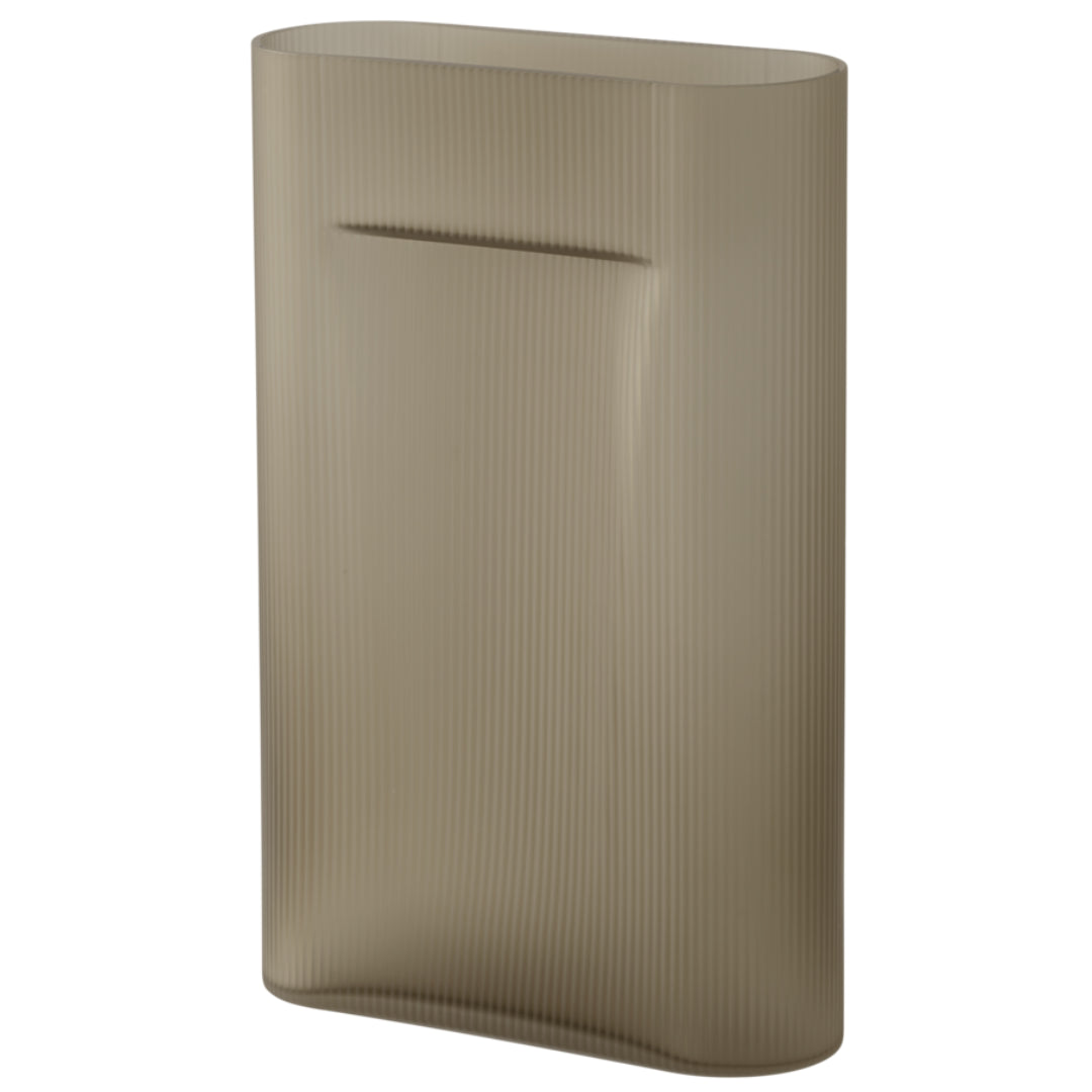 Ridge Vase Frosted Glass - Batten Home