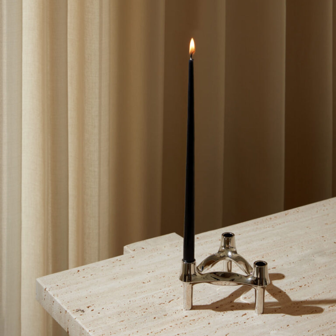 STOFF Nagel BMF Candle Holder, Chrome - Batten Home