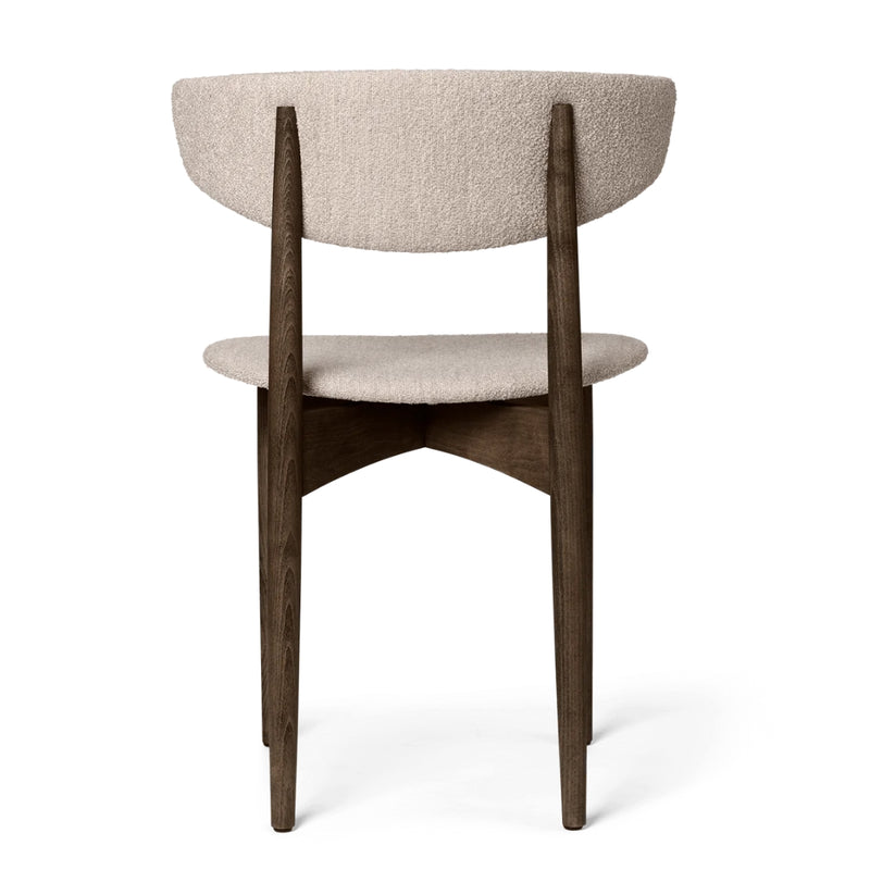 Herman Dining Chair - Upholstered Seat - Soft Bouclé - Dark Stained Beech/Natural