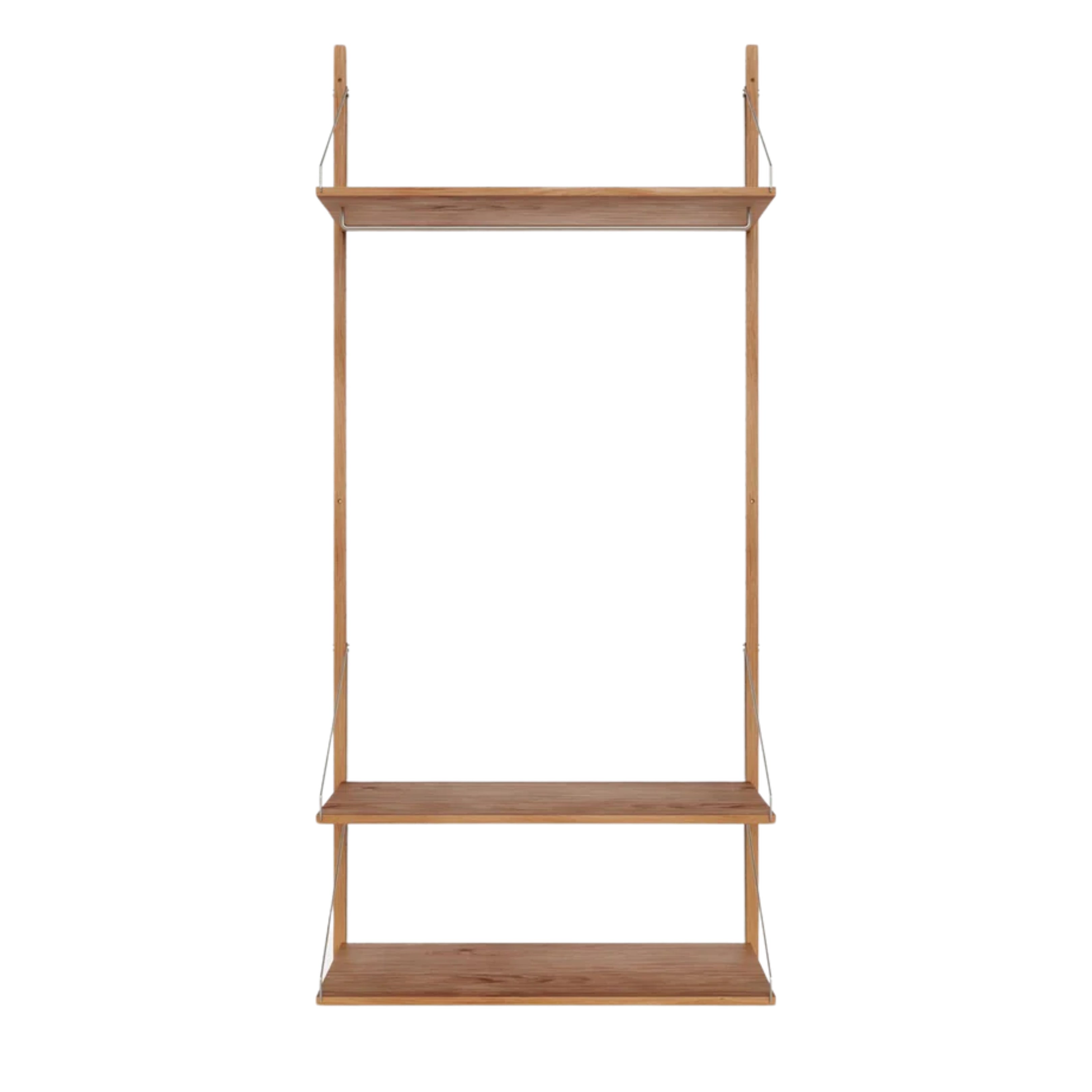 Shelf Library Hanger Section │ H72 │ Natural Oak