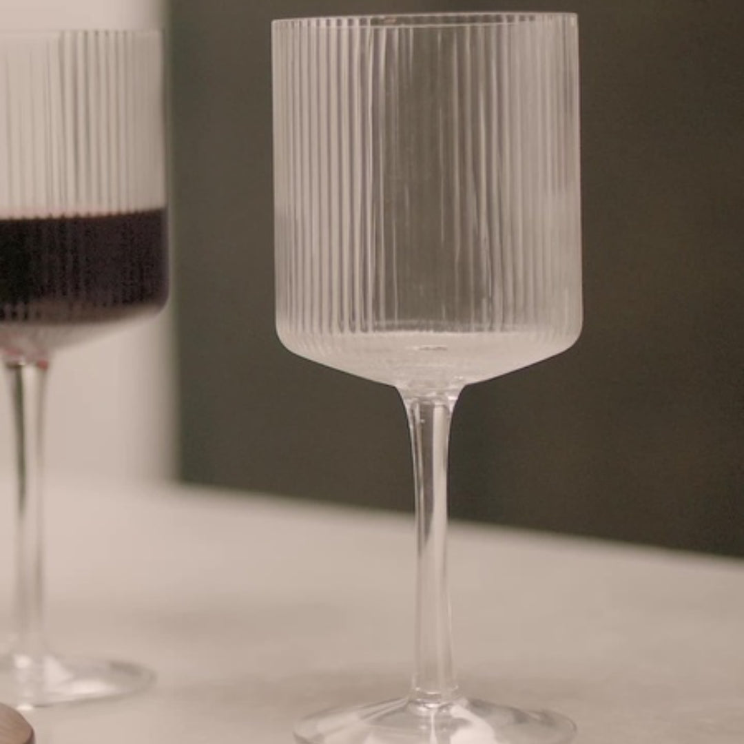 Ripple Red Wine Glasses - Set of 2 - Frosted