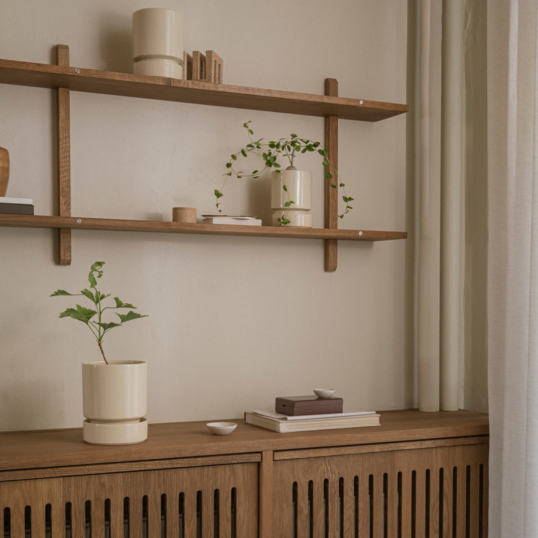 Hoff Glazed Pot - Sandstone Set