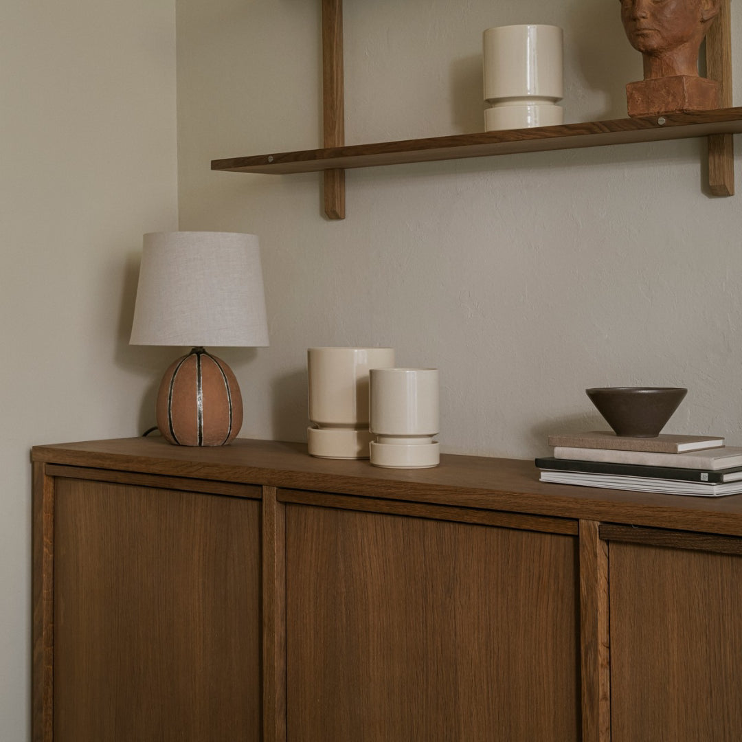 Hoff Glazed Pot - Sandstone Set