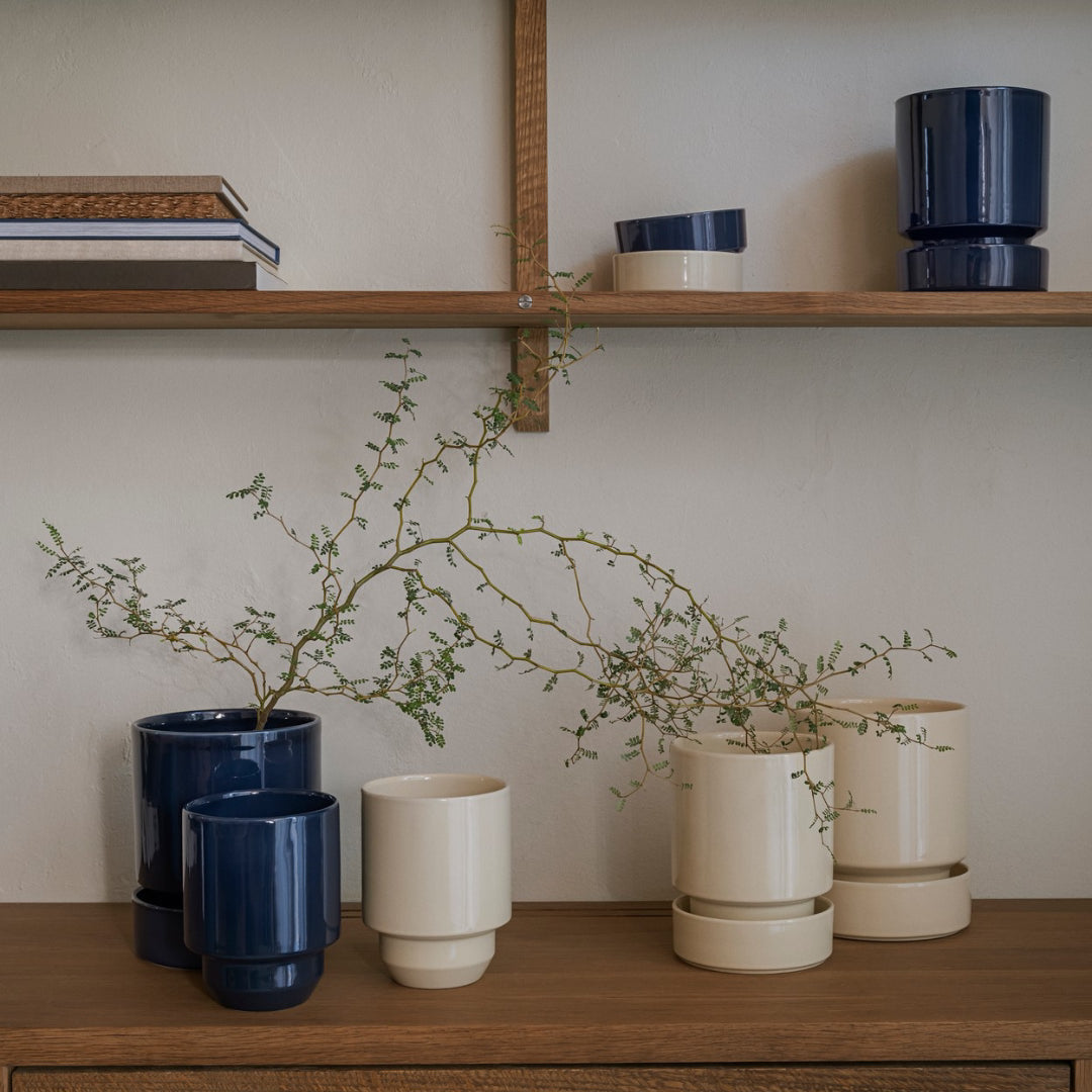 Hoff Glazed Pot - Sandstone Set