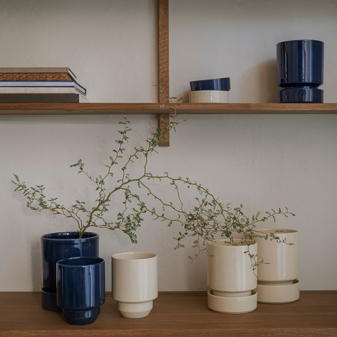 Hoff Glazed Pot - Sapphire Blue Set