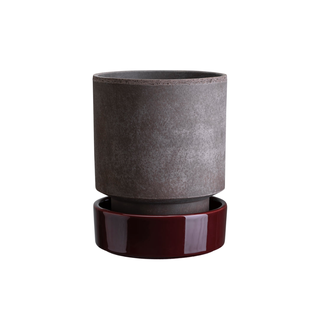 Hoff Raw Pot / Glazed Saucer Set