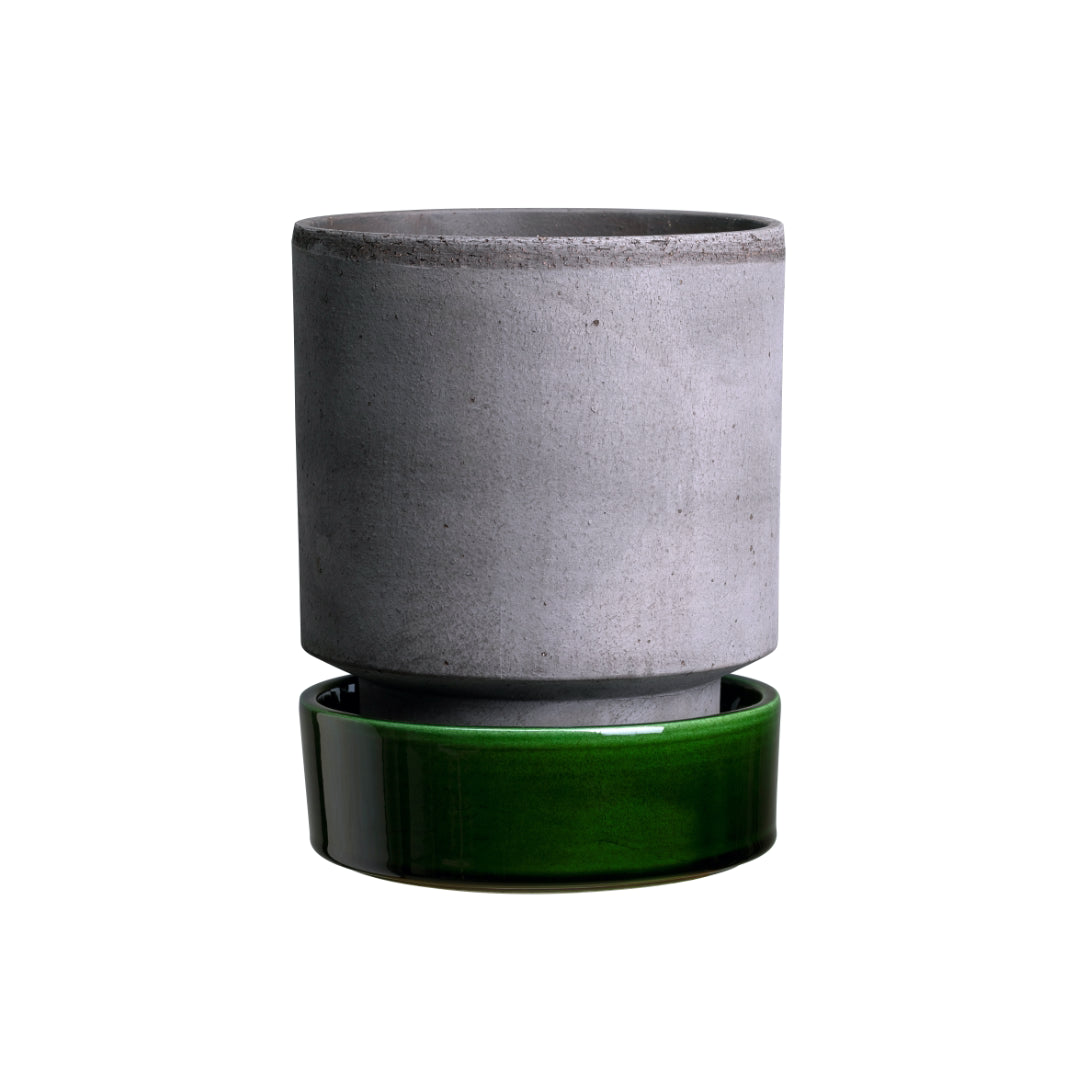 Hoff Raw Pot / Glazed Saucer Set