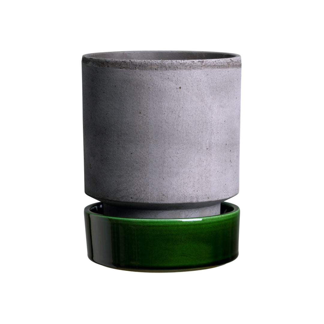 Hoff Raw Pot / Glazed Saucer Set