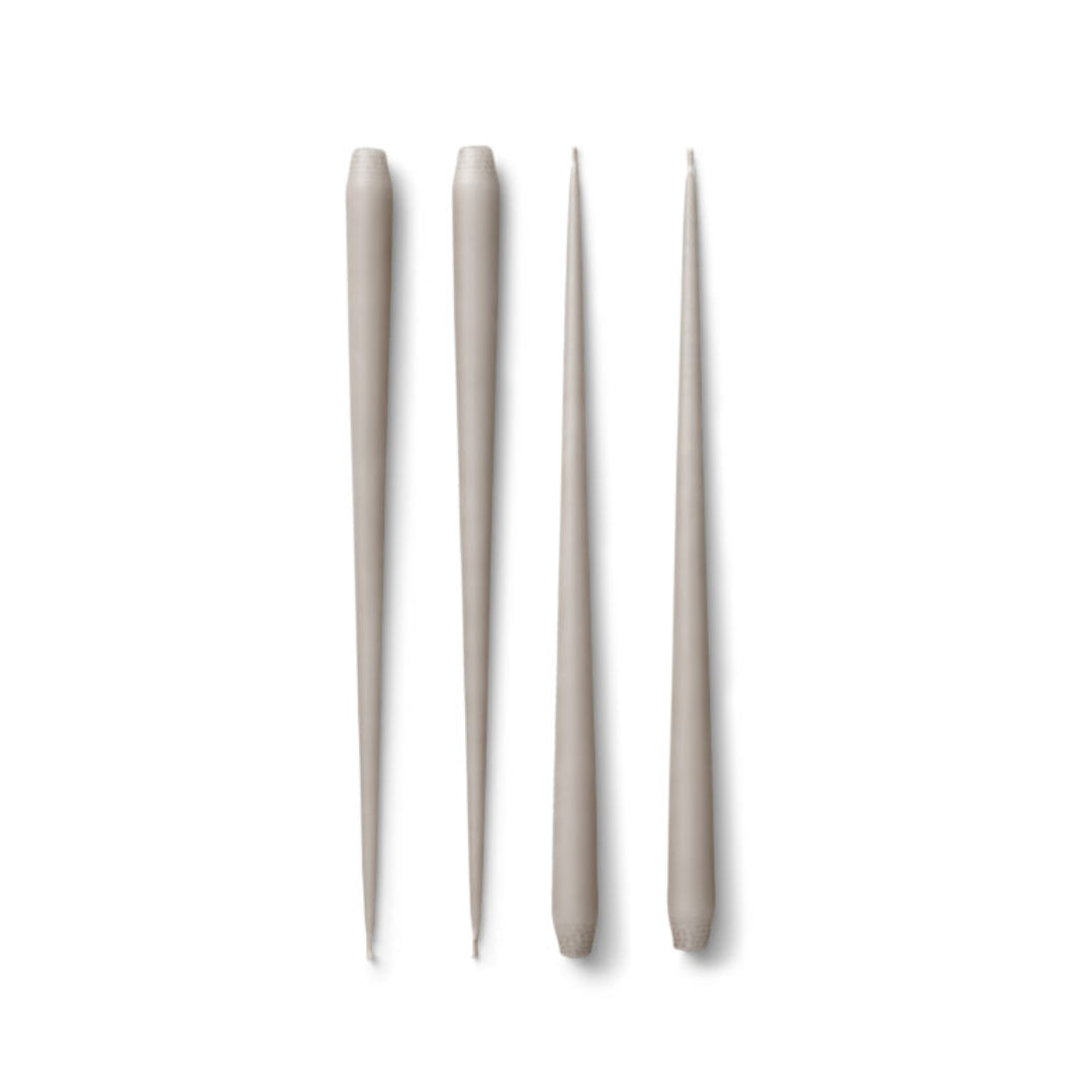 STOFF Nagel Lager Taper Candle, Sand, Set of 4