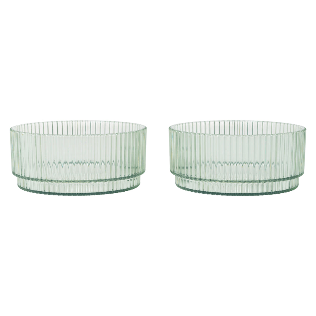 Ferm Living Ripple Kids Bowls - Set of 2 - Tea Green - Batten Home