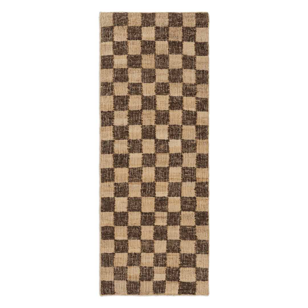 Check Wool Jute Runner