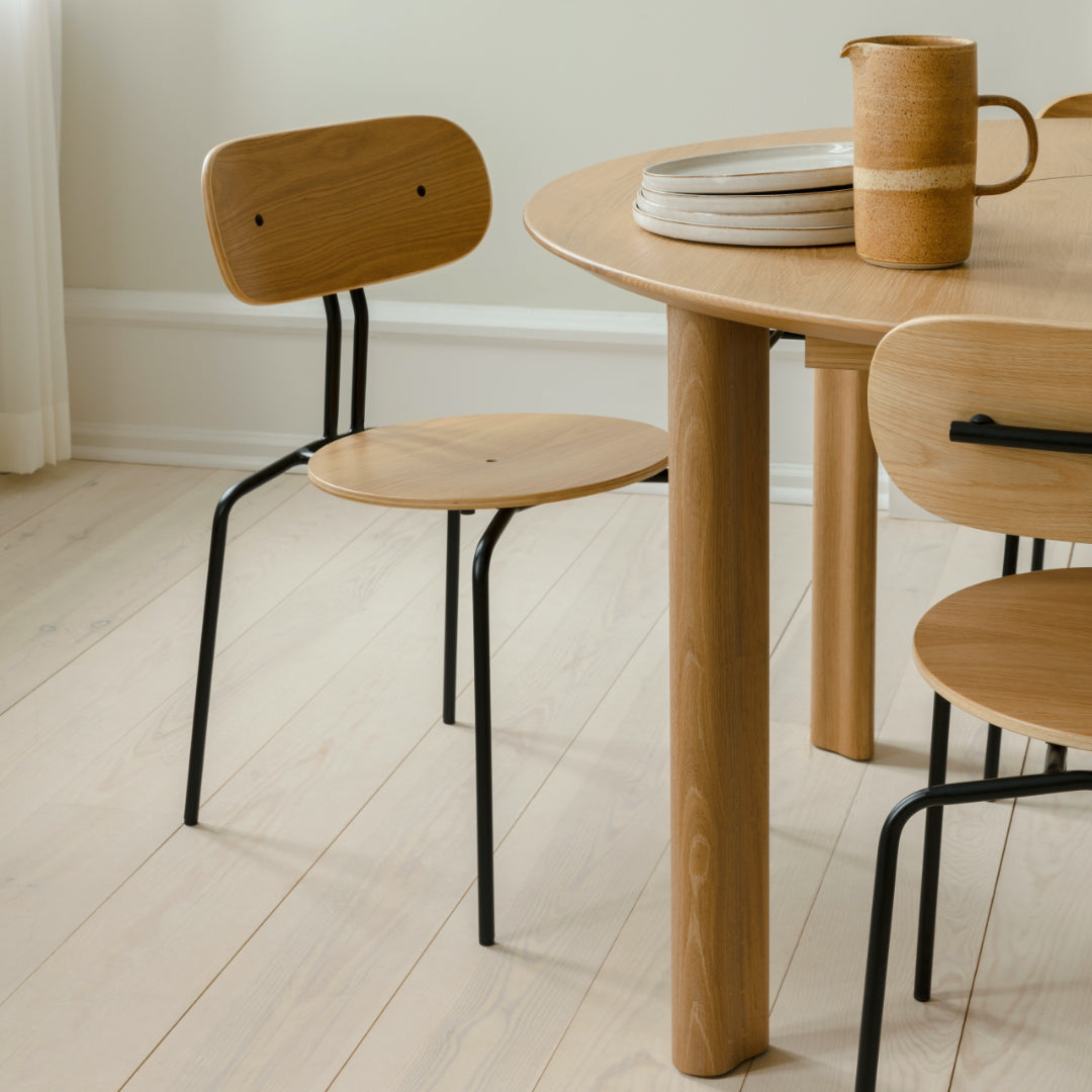 UMAGE Comfort Circle Extendable Dining Table Batten Home