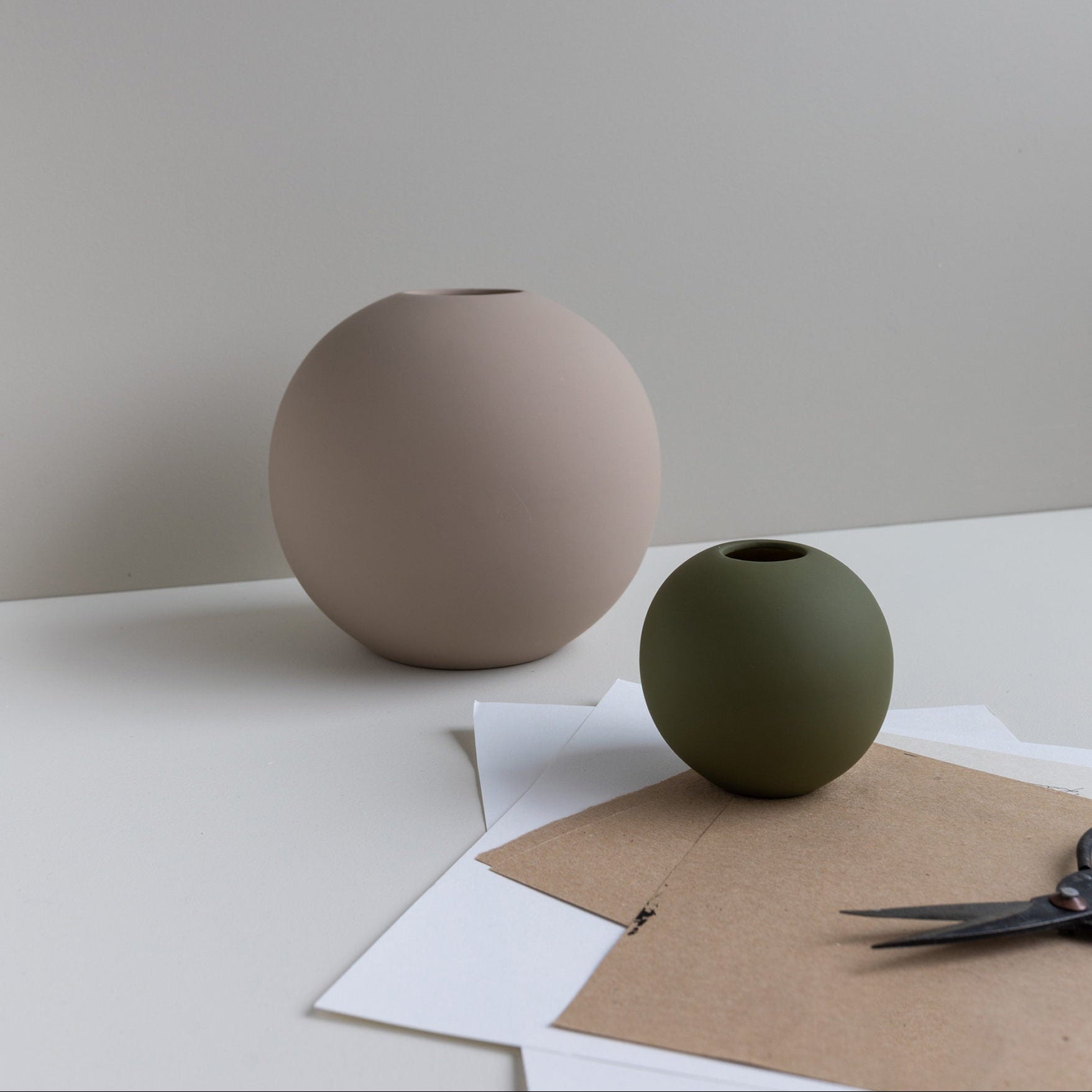 Ball Vase Olive 10cm - Batten Home