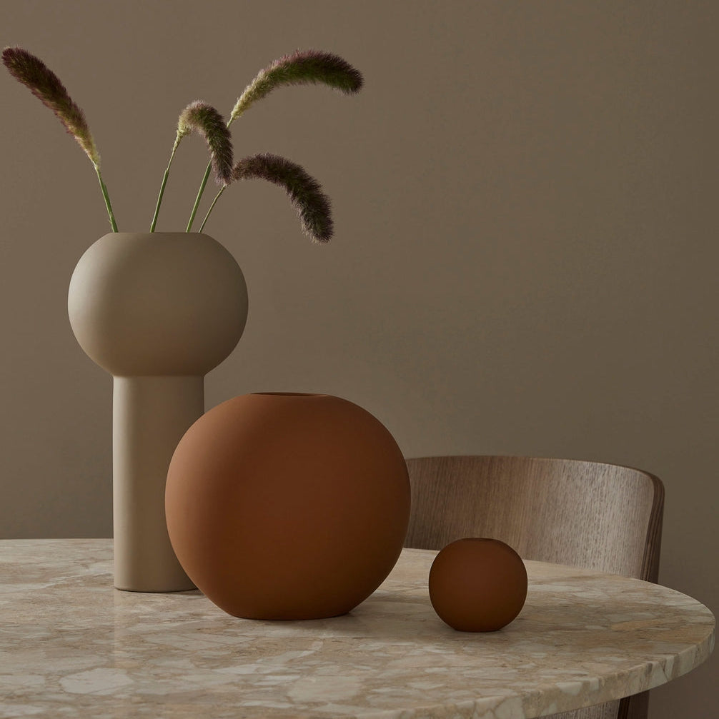 Pillar Vase Sand 24cm - Batten Home